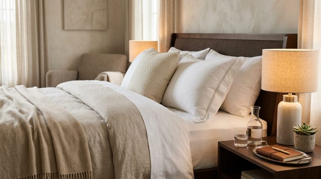 Close-up of elegant interior details in luxury vacation home